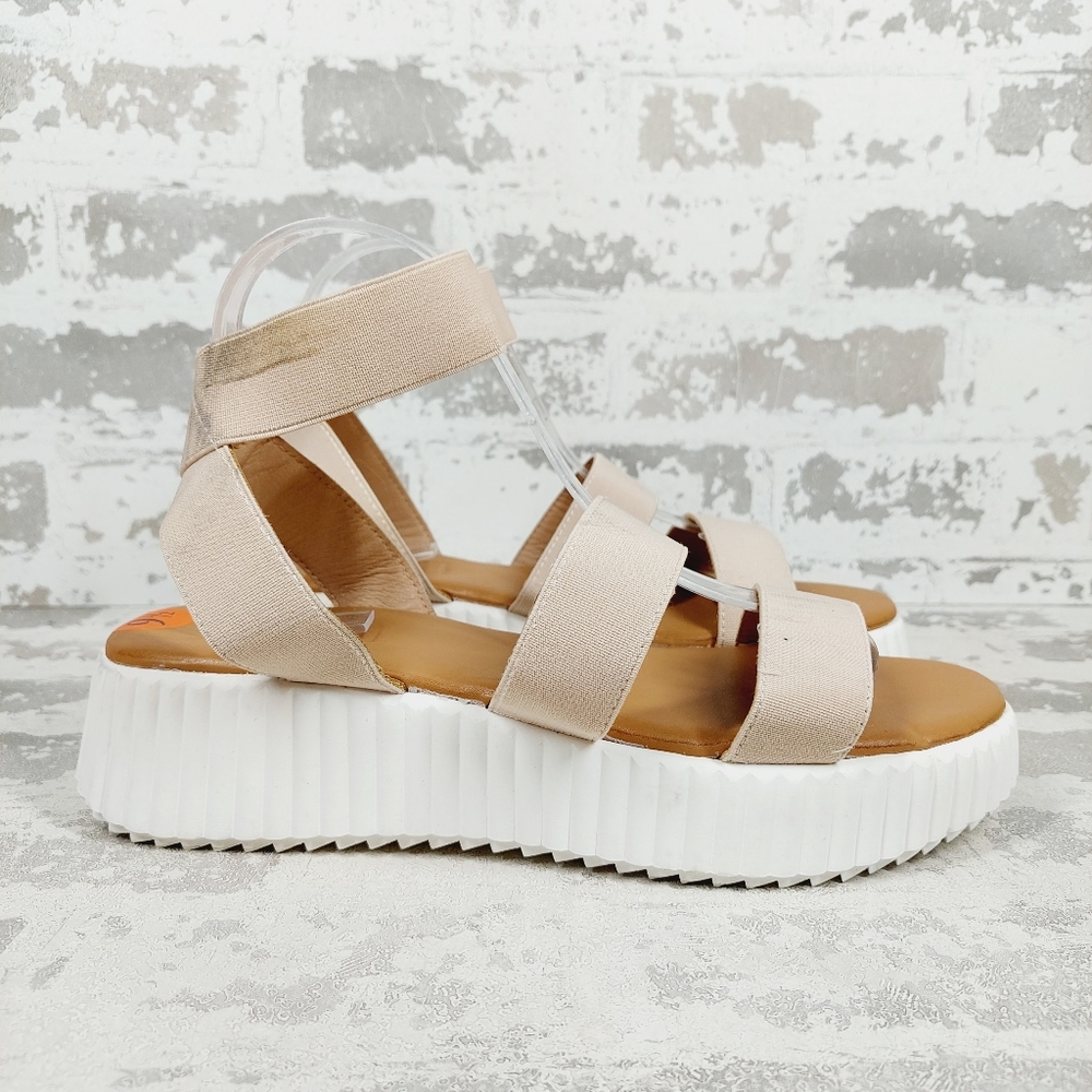 New Madden Girl Pink Platform Elastic Strappy Sandals A36 - Picture 7 of 12